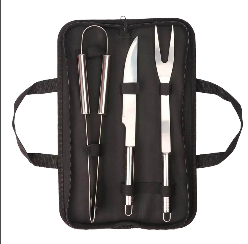 Kit Churrasco [3 Peças] + Brinde (Acompanha Bolsa com Zíper para Organização e Transporte)