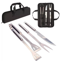 Kit Churrasco [3 Peças] + Brinde (Acompanha Bolsa com Zíper para Organização e Transporte)